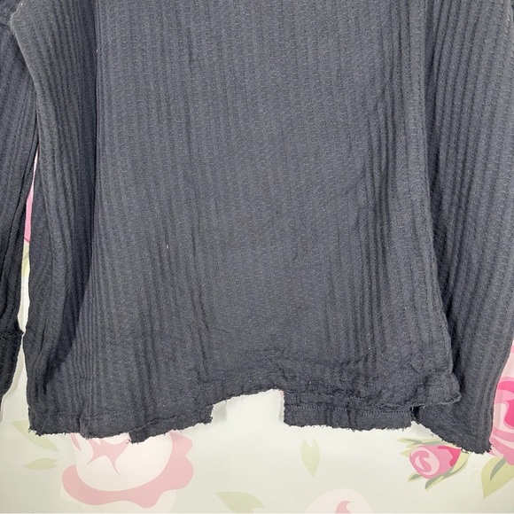 NEW Free People Juicy Thermal Black Long Sleeve Top S - Picture 6 of 12